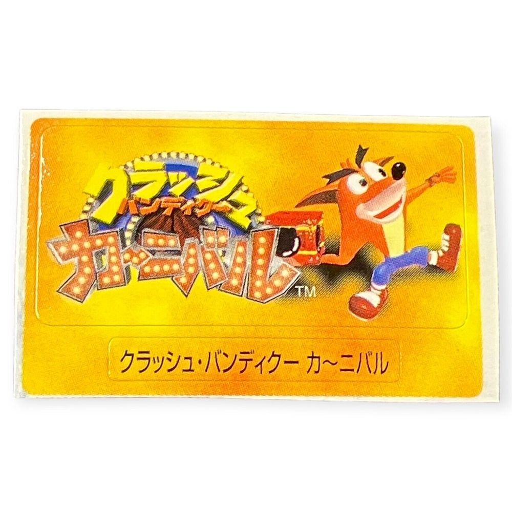 Sony PlayStation 1 PS1 Crash‎ Bash Bandicoot Vintage VTG Memory Card Sticker